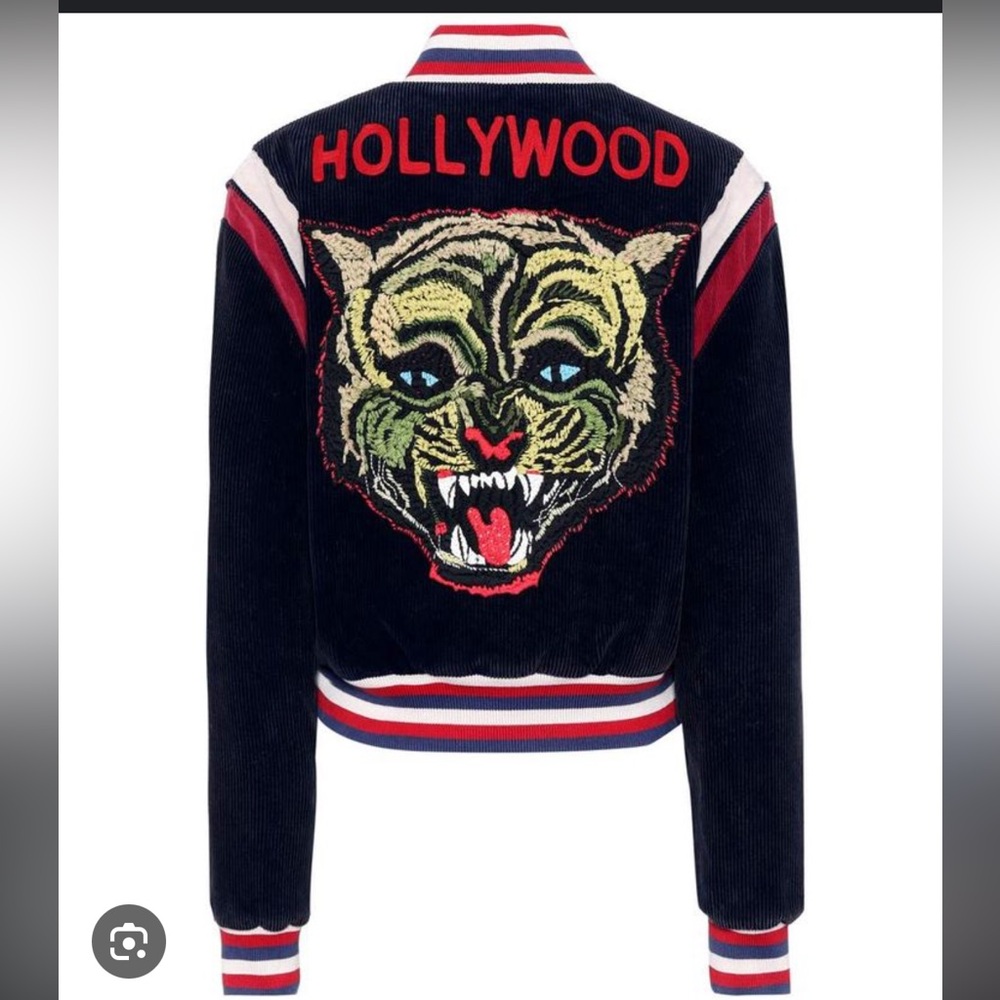 Gucci Hollywood Corduroy Bomber Jacket Sz 40 (M)